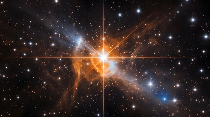 Wall Mural - Bright Star Cluster Nebula Cosmic Dust and Stars