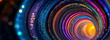 © killykoon - The digital style color tunnel or vortex, color palette with technology warp feel and speed.