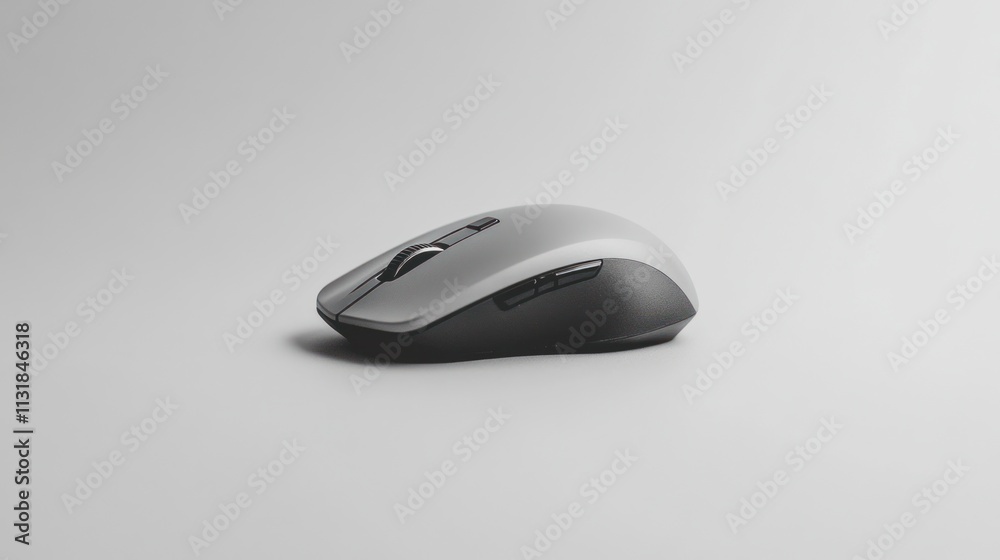 sleek computer mouse on a minimalist background
