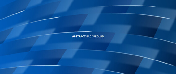 Poster - The abstract gradation background of the curved object pattern creates a sense of speed. The blue color creates a modern feel.