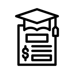 Poster - scholarship line icon