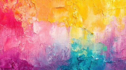 Poster - Vibrant colors intertwine in layers, creating a mesmerizing texture of pinks, yellows, and teals that evoke emotional depth and creativity