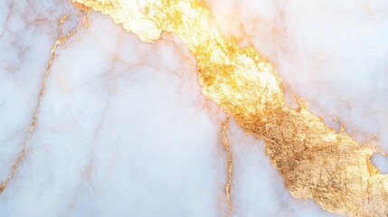 Poster - This stunning marble displays a smooth surface adorned with radiant gold veins, perfect for elevating any interior space with luxury