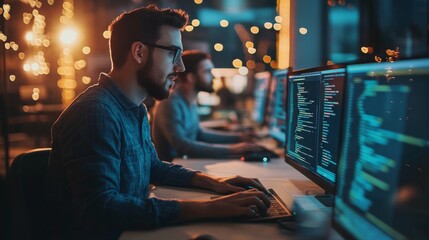 The synergy of web developers in design and layout projects.
