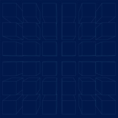 Poster - Top view of abstract city contour. Vector illustration