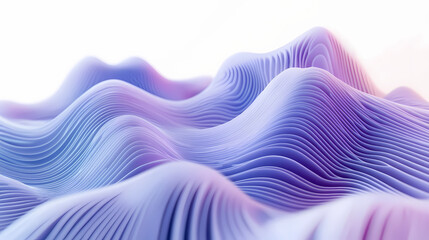Wall Mural - abstract wavy lines in blue and purple hues isolated on a white background, suggesting modern design