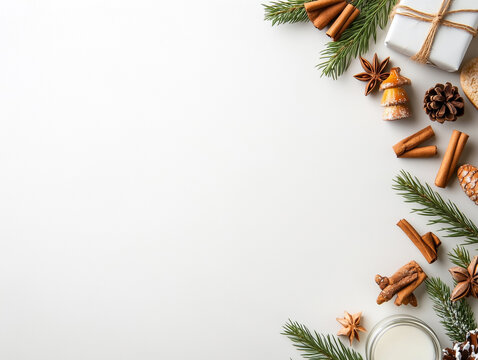 Christmas decor background with place for text