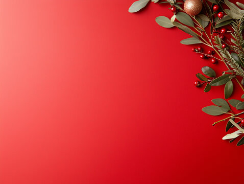 Christmas decor background with place for text