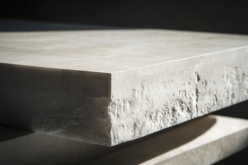 Poster - Close-up of textured stone slabs in natural light.