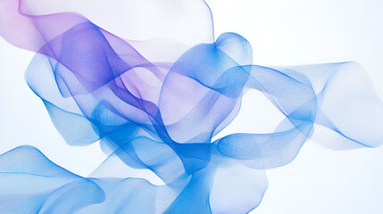 Wall Mural - Abstract Blue and Purple Fabric Waves Flowing