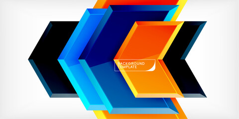 Poster - Technology dynamic arrow geometric background. Vector Illustration For Wallpaper, Banner, Background, Card, Book Illustration, landing page