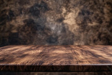 Poster - Wooden tabletop with a textured background.