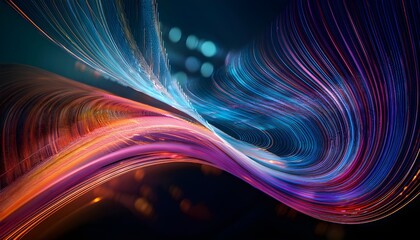 Poster - A modern digital abstract 3D background, suitable for describing network capabilities