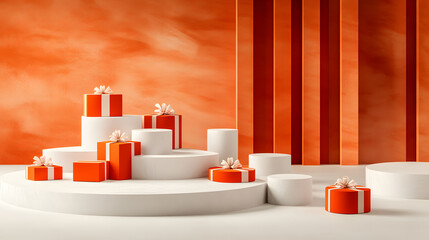 Poster - Gift presentation for celebrations studio digital art festive eye-level joy