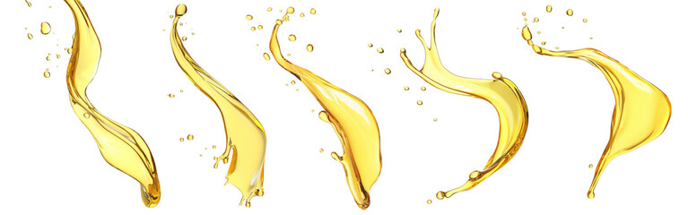Aufkleber - High-Quality PNG Olive or engine oil splash Isolated on White Background – High Resolution