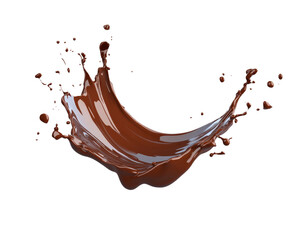Aufkleber - High-Quality PNG Chocolate splash Isolated on White Background – High Resolution