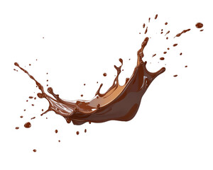 Aufkleber - High-Quality PNG Chocolate splash Isolated on White Background – High Resolution