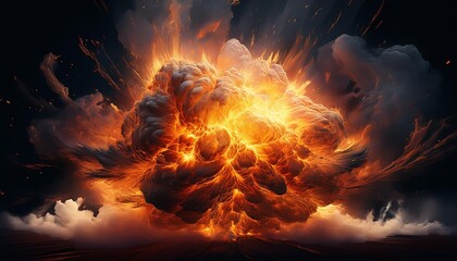 Wall Mural - fire in the night