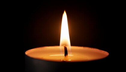 Wall Mural - burning candle in the dark