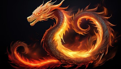 Wall Mural - fire flames background