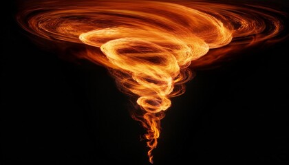 Wall Mural - fire on black background