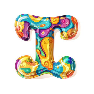 Playful cartoon-themed alphabet A to Z, rounded and bubbly lette