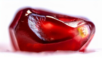 Wall Mural - Close-up of a single, juicy pomegranate seed.