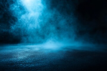 Poster - Dark blue smoky background with textured ground. (1)