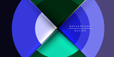 Aufkleber - Techno circles and semi circles. Vector Illustration For Wallpaper, Banner, Background, Card, Book Illustration, landing page