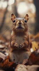 Canvas Print - Adorable Chipmunk Closeup: Autumn Wildlife Photography