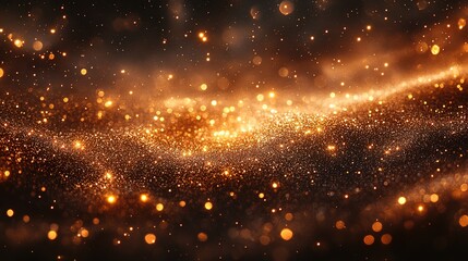 Poster - Golden Glitter Background With Fireworks In The Night, HD image