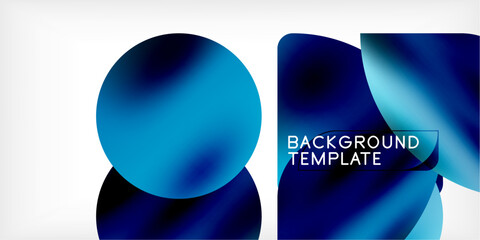 Aufkleber - Color geometric shapes background shadow circles