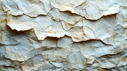 Poster - Delicate creases and folds of white recycled craft paper evoke a sense of artistry and sustainability, showcasing unique textures and patterns in muted tones. This subtle backdrop exudes creativity