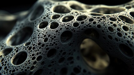 Poster - Abstract Dark Grey Porous Surface Texture