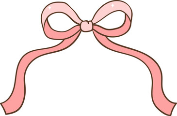 Wall Mural - Whimsical Hand Drawn Ribbon Bow