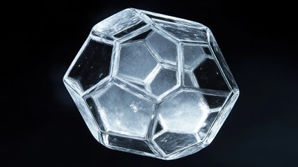 Poster - A Stunning Crystalline Ice Structure Displays Intricate Detail