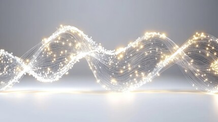 Aufkleber - Glowing Wave Abstract Light Design Background