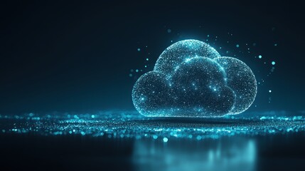Poster - Abstract Cloud Computing Digital Network Technology