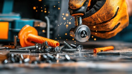 Aufkleber - Sorting screws and fasteners in a workshop environment a detailed overview of standard organization techniques for efficient tool management