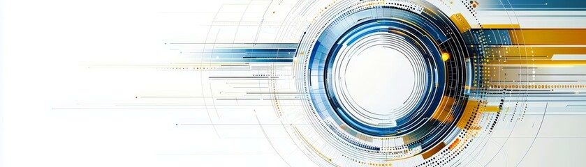 Poster - Abstract circular design with dynamic lines and vibrant colors for technology, innovation, and modern digital concepts in graphic design