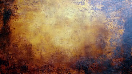 Poster - Abstract textured background with rich golden hues and dark edges, perfect for artistic and design projects, evoking warmth and depth in visuals