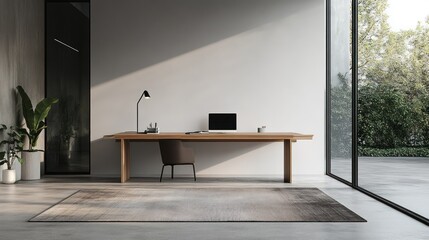 Aufkleber - Modern Minimalist Home Office Workspace Design