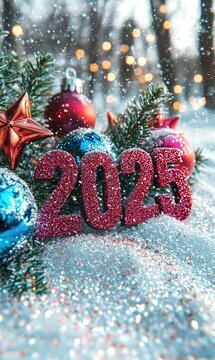 Future horizon: 2025 year, new possibilities and challenges, the mid decade with anticipation for advancements, growth, and the unfolding of global and personal aspirations