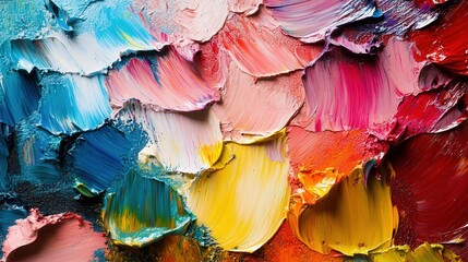 Poster - Create an abstract background filled with oil paint textures, where colors meld and flow into each other.