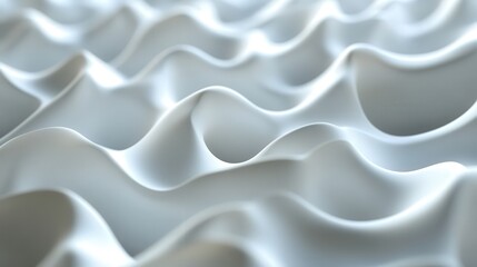 Aufkleber - Design a 3D seamless pattern featuring white waves that flow continuously across the scene.
