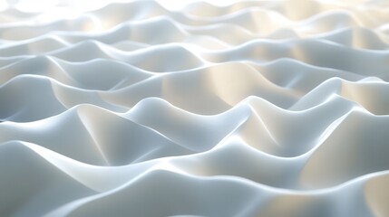 Aufkleber - Design a 3D seamless pattern featuring white waves that flow continuously across the scene.