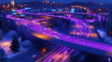 Poster - develop a comprehensive plan for a smart highway that incorporates iot sensors, adaptive lighting,