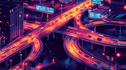 Poster - develop a comprehensive plan for a smart highway that incorporates iot sensors, adaptive lighting,
