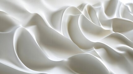 Aufkleber - Imagine a 3D seamless pattern of white waves flowing gracefully across the surface.