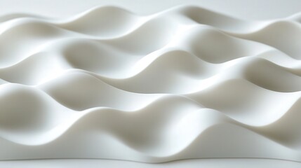 Aufkleber - Imagine a 3D seamless pattern of white waves flowing gracefully across the surface.
